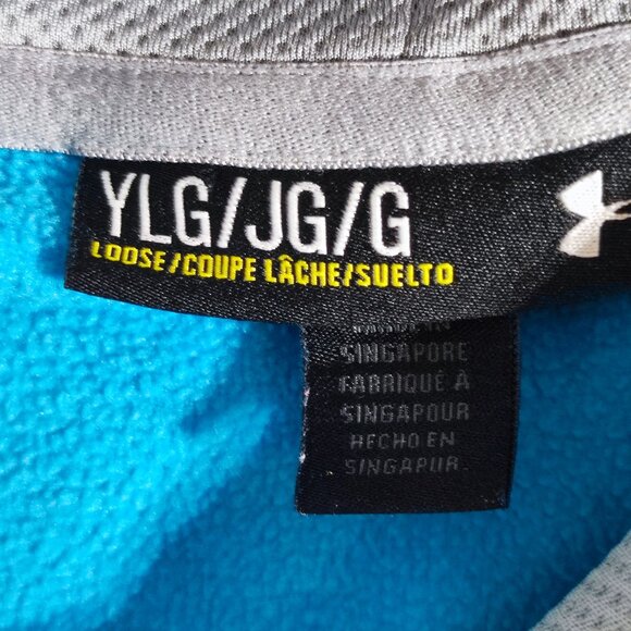 Under Armour Storm Hoodie youth boy size L light blue with graphic loose fit - Picture 5 of 11